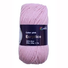 Пряжа Astra Premium Эвридика, 100 г, 200 м (100% шерсть) (01 розовый), 3 мотка