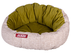 Лежак для собак и кошек Xody Подиум Olive флок, 48 х 48 см