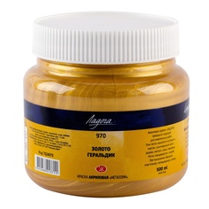 Невская палитра Краска акрил худож. "Ладога" банка 500мл, золото геральд. (металлик)