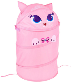 Корзина для игрушек Котенок с ручками, 33,7 х 33,7 х 55 см Школа талантов