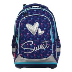 Рюкзак школьный с эргономичной спинкой Seventeen 40 х 28 х 17, для девочки, жесткое дно, п