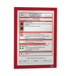 Рамка информационная самоклеящаяся Durable Duraframe, A4 Красный