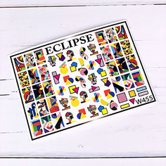 Набор, Eclipse, Слайдер-дизайн для ногтей W №455, 3 шт.