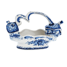 Конфетница "Мороз". Гжель No Brand