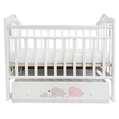 Кроватка ByTwinz Мэри серый/розовый