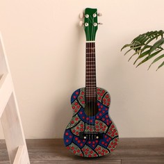 Музыкальный инструмент гитара-укулеле "Любовь" 55х20х6 см No Brand