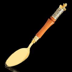 Ложка столовая "Византия" 111.48 гр. Серебро 925* Северная чернь