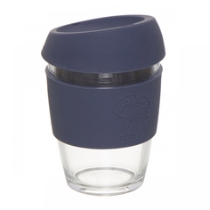 Стакан для кофе с силиконовой крышкой Eco Life 330 мл. синий, Dcasa