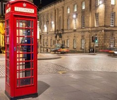 Алмазная мозаика картина стразами Телефонная будка, 30х40 см No Brand