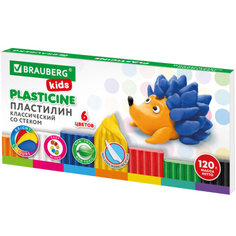 Пластилин классический Brauberg Kids 120 г 6 цветов