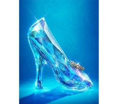Алмазная мозаика картина стразами Хрустальная туфелька, 30х40 см No Brand