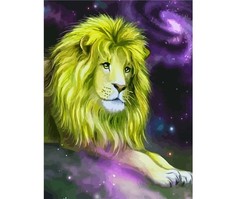 Алмазная мозаика картина стразами Лев, 30х40 см No Brand