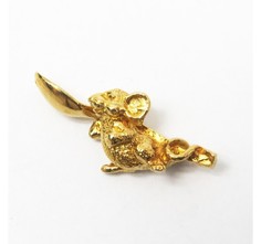 Кошельковая Фигурка Мышка с ложкой, цв.золотой LY-К 30088 No Brand