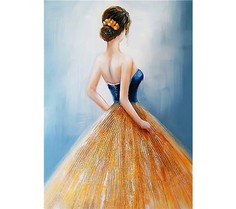 Алмазная мозаика картина стразами Девушка, 50х65 см No Brand