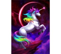 Алмазная мозаика картина стразами Единорог, 30х40 см No Brand