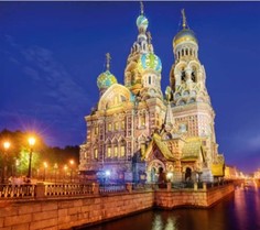 Алмазная мозаика картина стразами Храм Спаса на Крови, 40х50 см No Brand