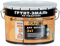 DALI грунт-эмаль 3в1 по ржавчине гладкий серый RAL 7004 глянцевый (10л)