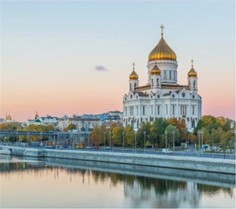 Алмазная мозаика картина стразами Храм Христа Спасителя, 40х50 см No Brand