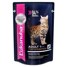 Eukanuba влажный корм для взрослых кошек всех пород, кролик в соусе (24шт в уп) 85 гр