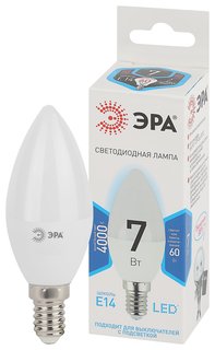 Лампа светодиодная Эра STD LED B35-7W-840-E14 свеча, нейтральный, белый, 7 Вт ERA