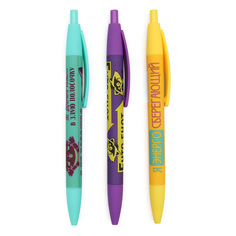 70825 Набор шариковых авторучек 0,7 мм с принтом, покрыте Soft Tuch, чернила синие, 3 шт Centrum