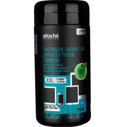 Салфетки Attache Selection Professional д/экранов, туба, 100 шт, XXL