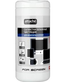 Салфетки Attache Selection For Screen д/экранов, туба, а/бакт