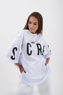 Футболка женская Little Secret 021064 белая oversize