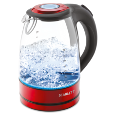 Чайник электрический Scarlett SC-EK27G99 1.7 л красный, прозрачный