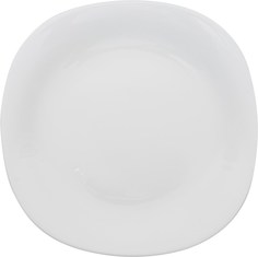 Тарелка для вторых блюд Homeclub Quadro Classic White 25 см белая