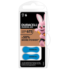 Батарейки DURАCELL ZA675 для слух. аппаратов бл/6шт Duracell