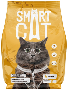 Сухой корм для кошек Smart Cat с курицей, 2 шт по 5 кг