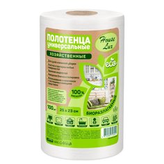 Салфетки House Lux универсальные, из вискозы, рулон, 100 шт.