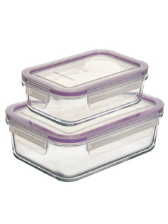 Набор стеклянных пищевых контейнеров Eley 400 мл и 880 мл, ELSTH008P