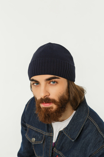 Шапка бини мужская Marhatter 2903 синяя 56-58