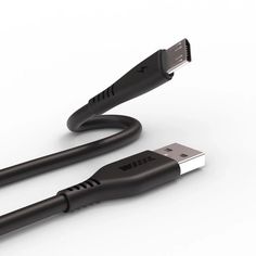 Кабель USB WIIIX CB-107-MU (1.0)-B USB-MicroUSB, оплетка: пластик с тиснением, черный