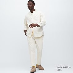 Брюки мужские UNIQLO 455491COL01 белые 2XL (доставка из-за рубежа)