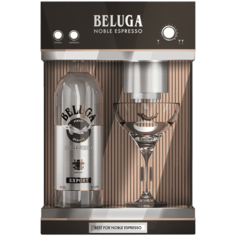 Водка Beluga Noble 0,7 л в подарочной упаковке + коктейльный бокал