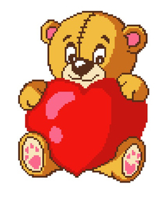 Набор для вышивания Нитекс 2391 Медвежонок с сердцем