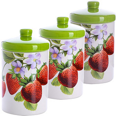 Набор банок LORAINE Клубника 400 мл 3 шт