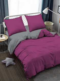 Комплект постельного белья Amore Mio Евро, микрофибра, однотонный, 2 наволочки 70х70