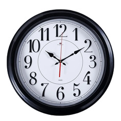 Часы настенные, серия: Классика, "Клавер", черные, 48 см Рубин