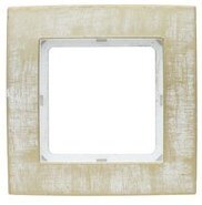 Рамка д/розеток и выкл Palazzo Vintage 1-я горизонтальная белое золото 26583 2