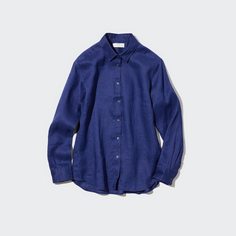 Рубашка женская UNIQLO 446845COL68 синяя S (доставка из-за рубежа)