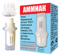 Аммиак Валик медицинский пропитанный раствором аммиака 10% в футляре Михайлова 1 шт. ФЭСТ