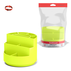 Подставка настольная вращающаяся пластиковая ErichKrause® Mini Burger, Neon Solid, желтый