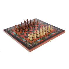 Набор игр шахматы нарды, шашки с доской Цветы, 50 х 50 см KSVA-SA-SH-010 Savanna