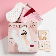 Подарочный набор Womans day маска для сна, носки 3 пары Kaftan