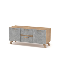 Тумба под ТВ Фаргус дуб сонома/ателье светлое No Brand