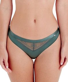 Трусики-слипы Botanical Lace M изумрудный Pretty Polly